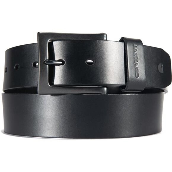 Men's Rugged Burnished Leather Box Belts - Picture 1 of 8